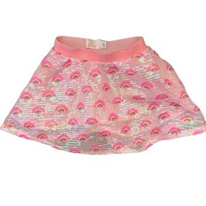 Mila & Rose Pink Sequin Rainbow Twirl Skirt